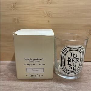 diptyque tubereuse scented candle 6.5oz glass and box only  - no wax/candle